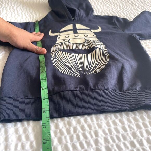 Danefae Organic Boys Sweatshirt Navy Blue Pullover Jacket Hoodie Size 4 - Picture 4 of 5